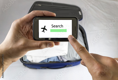 Photo: Looking online flights for the trip Looking online flights for the trip