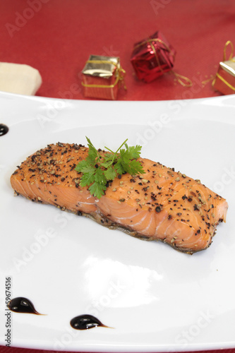 Photo: pavé de saumon pavé de saumon