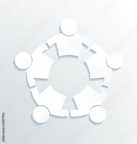 Vector: Business label white icon vector design. People Strong 5 Business label white icon vector design. People Strong 5