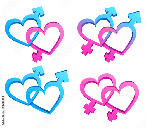 Vector: Gender symbols. Gender symbols.