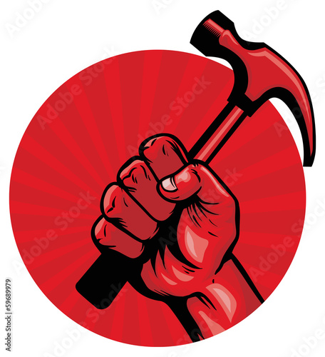 Vector: hold a hammer poster hold a hammer poster