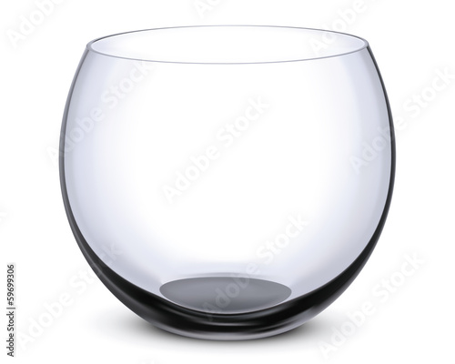 Vector: Fish bowl isolated on white. Vector illustration Fish bowl isolated on white. Vector illustration