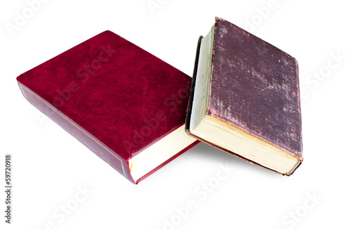 Photo: books on a white background books on a white background