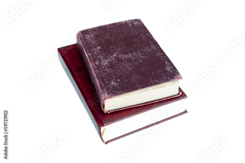 Photo: books on a white background books on a white background