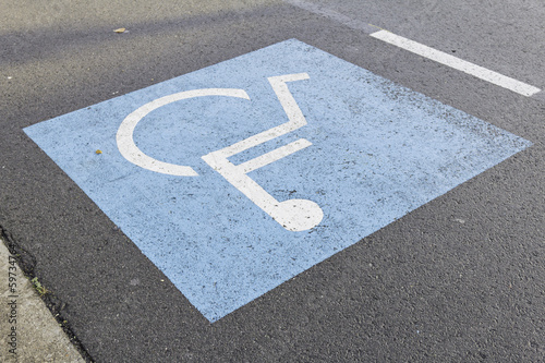 Photo: Sign urban disabled Sign urban disabled