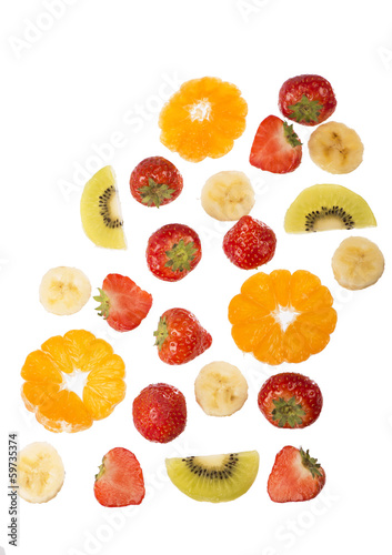 Photo: Collection of fruit isolated on white background Collection of fruit isolated on white background