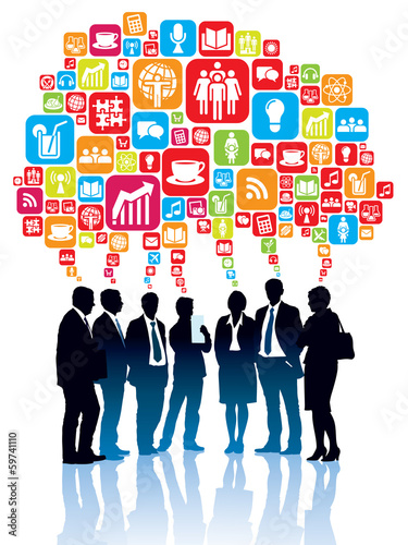 Vector: People talking People talking