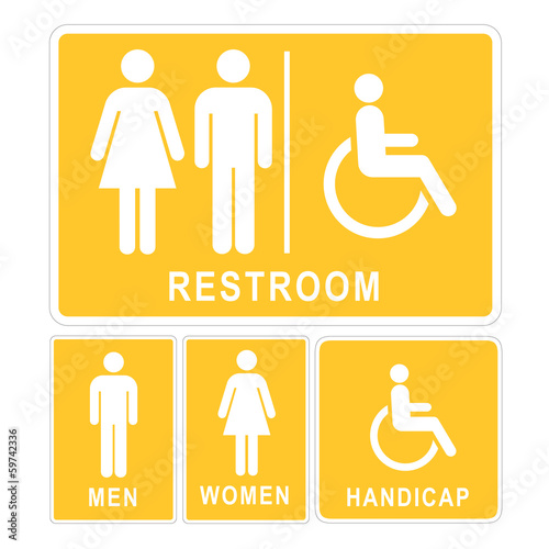 Vector: Restroom sign Restroom sign