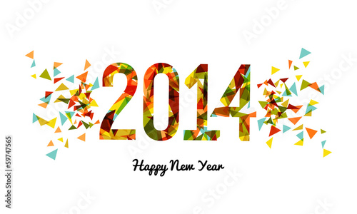 Vector: Abstract colors 2014 Happy New Year background Abstract colors 2014 Happy New Year background