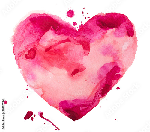 watercolor heart. Concept - love, relationship, art, painting