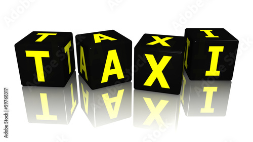 Illustration: würfel cube taxi 3d würfel cube taxi 3d