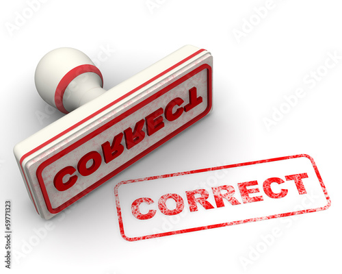 Illustration: Correct (правильный). Печать и оттиск Correct (правильный). Печать и оттиск
