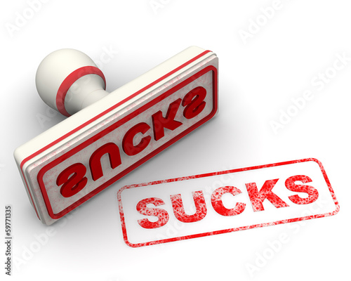 Illustration: Sucks (отстой). Печать и оттиск Sucks (отстой). Печать и оттиск
