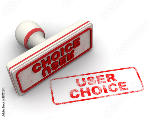 Illustration: User choice (Выбор потребителей). Печать и оттиск User choice (Выбор потребителей). Печать и оттиск