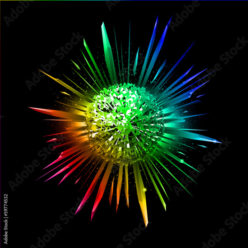 Vector: Bursting star. Bursting star.