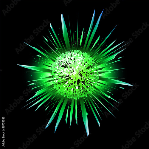 Vector: Bursting star. Bursting star.
