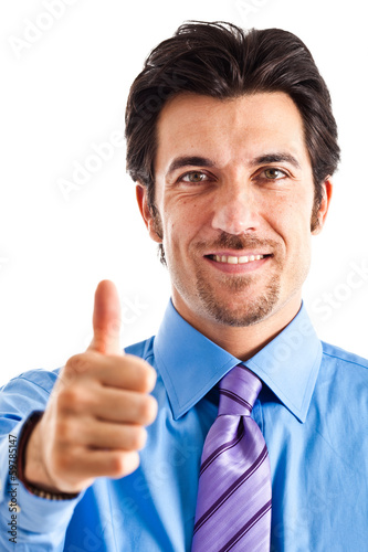 Photo: Businessman thumbs up Businessman thumbs up