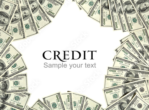 Photo: Credit background concept and place for the text Credit background concept and place for the text