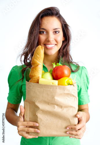 Photo: Woman with food Woman with food