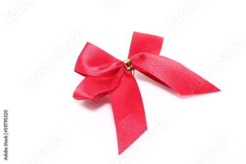 Photo: pink ribbon on white paper pink ribbon on white paper