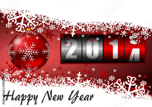 Vector: 2014 new year vector illustration with counter 2014 new year vector illustration with counter