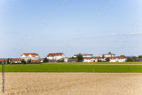 Photo: new built housing area in beautiful landscape new built housing area in beautiful landscape