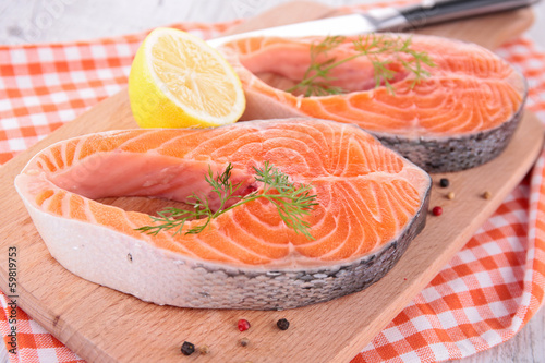 Photo: raw salmon raw salmon