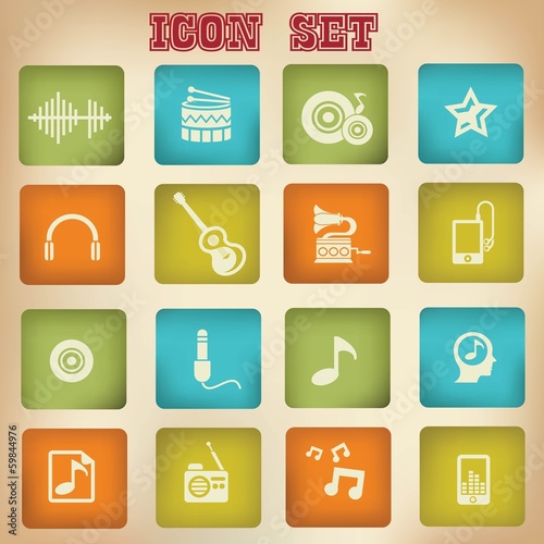 Vector: Music vintage icons,set 1,vector Music vintage icons,set 1,vector