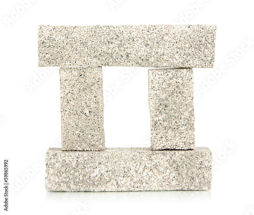 Photo: Building blocks isolated on white Building blocks isolated on white