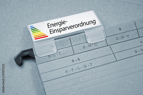 Photo: Ordner mit Energieeinsparverordnung Ordner mit Energieeinsparverordnung