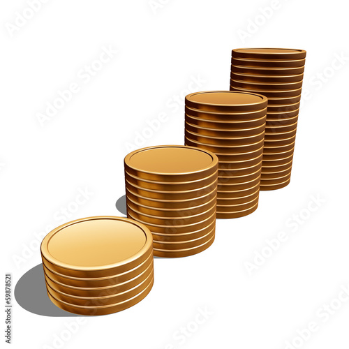 Illustration: blank gold coins blank gold coins
