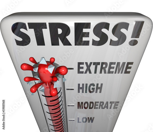 Illustration: Stress Thermometer Overwhelming Too Much Work Load Stress Thermometer Overwhelming Too Much Work Load