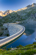 Artificial lake of the dam in the Pyrenees Artificial lake of the dam in the Pyrenees