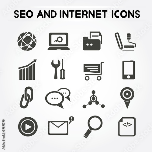 Vector: SEO icons and internet icon set SEO icons and internet icon set