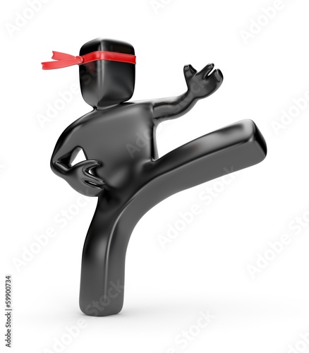 Illustration: Person doing a kick Person doing a kick