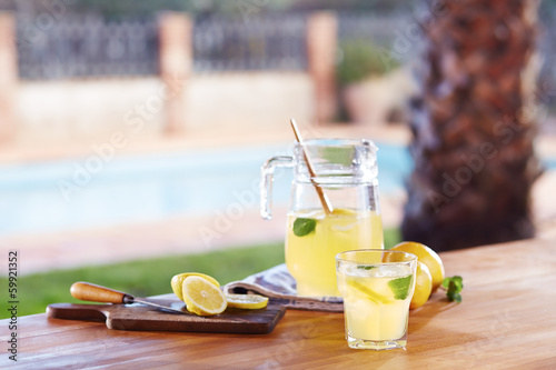 Photo: Glass of homemade lemonade Glass of homemade lemonade