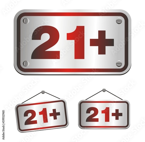 Vector: 21+ signs 21+ signs