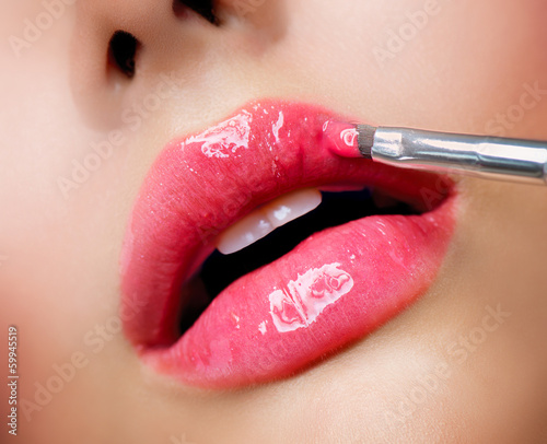 Photo: Professional Make-up. Lipgloss. Lipstick Professional Make-up. Lipgloss. Lipstick