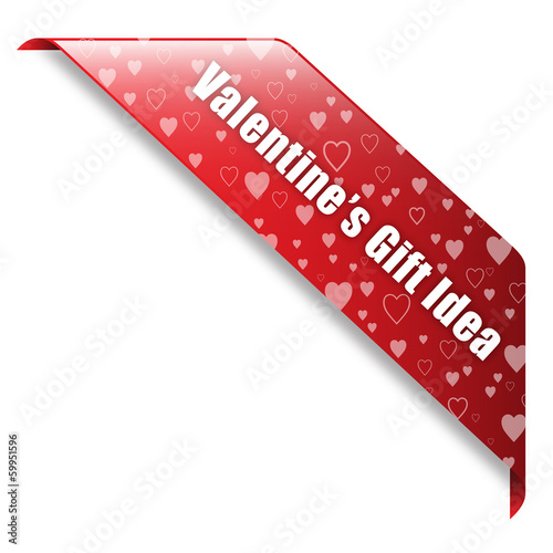 Illustration: VALENTINE's GIFT IDEA banner (ribbon button her label stamp) VALENTINE's GIFT IDEA banner (ribbon button her label stamp)