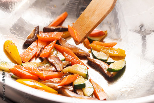 Photo: fried vegetables fried vegetables