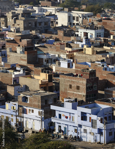 Photo: India, Rajasthan, Jaipur, panoramic view of the city India, Rajasthan, Jaipur, panoramic view of the city