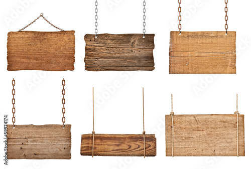 Photo: wooden sign background message rope chain hanging wooden sign background message rope chain hanging