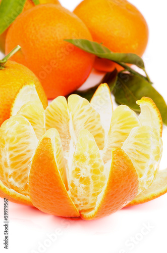 Photo: Tangerine with Segments Tangerine with Segments