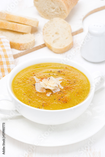 Photo: Cream soup of yellow lentils with vegetables Cream soup of yellow lentils with vegetables