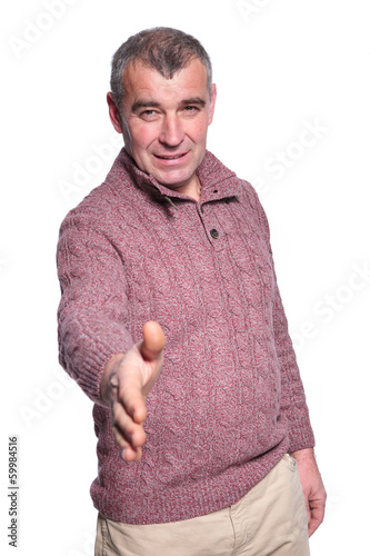 Photo: smiling old man ready to seal the deal smiling old man ready to seal the deal