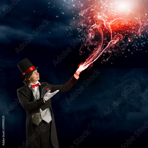 Photo: Magician in hat Magician in hat
