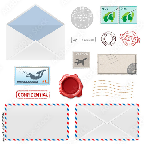 Vector: Postal Business Icons Postal Business Icons