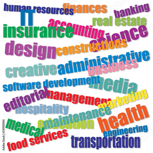 Vector: Jobs and various fields of activity Jobs and various fields of activity