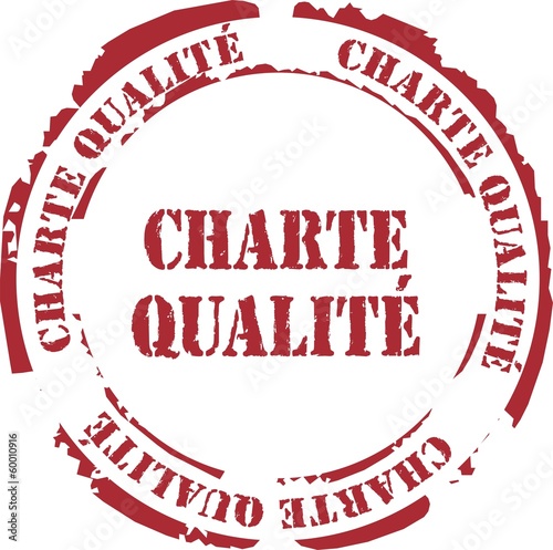 Vector: tampon charte qualité tampon charte qualité
