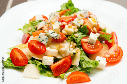 Photo: Salad with gorgonzola, pear and cherry tomaties Salad with gorgonzola, pear and cherry tomaties